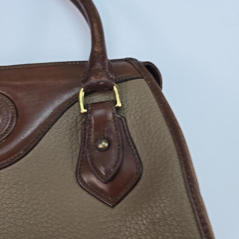 Vintage 80s Dooney & Bourke All Weather Leather Boston Satchel Bag Made in US - Picture 5 of 9